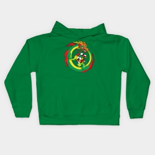 Rubik's cube dragon Kids Hoodie